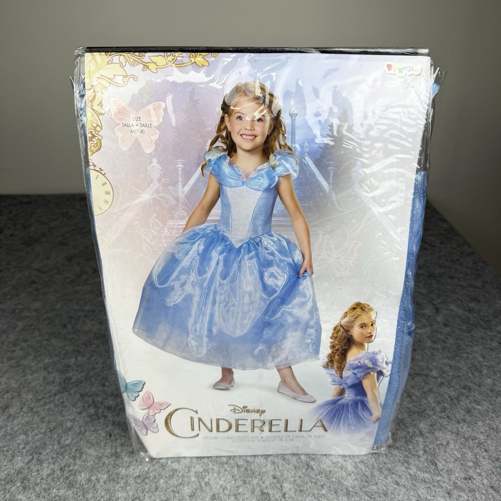 Disney Cinderella BRAND NEW Deluxe Halloween Costume Child Youth Medium 7-8
